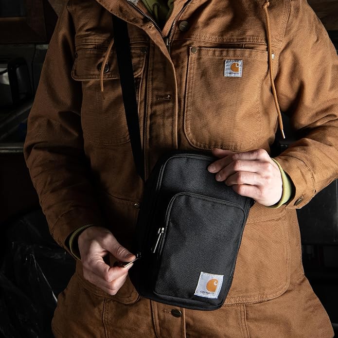 Carhartt Crossbody Zip Bag, Durable, Adjustable Crossbody Bag with Zipper Closure for Men and Women