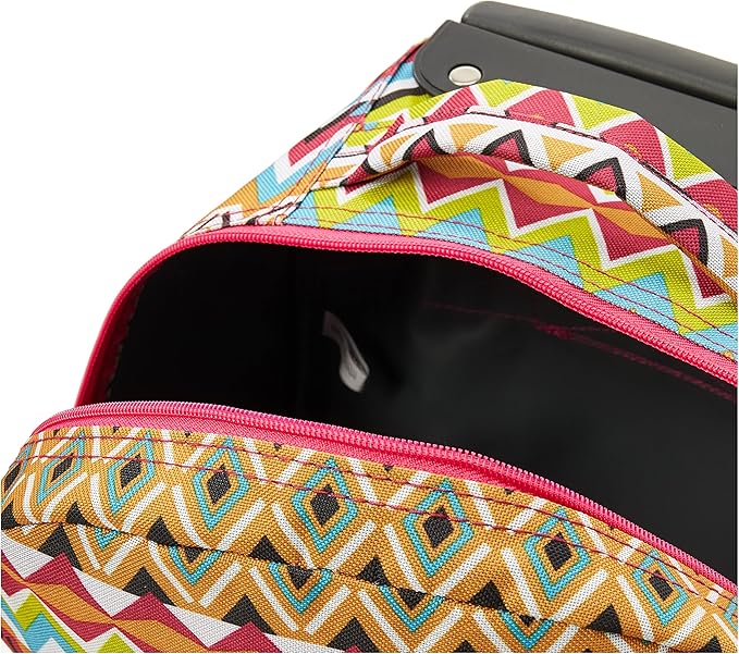 Rockland Double Handle 17" Rolling Backpack, Tribal