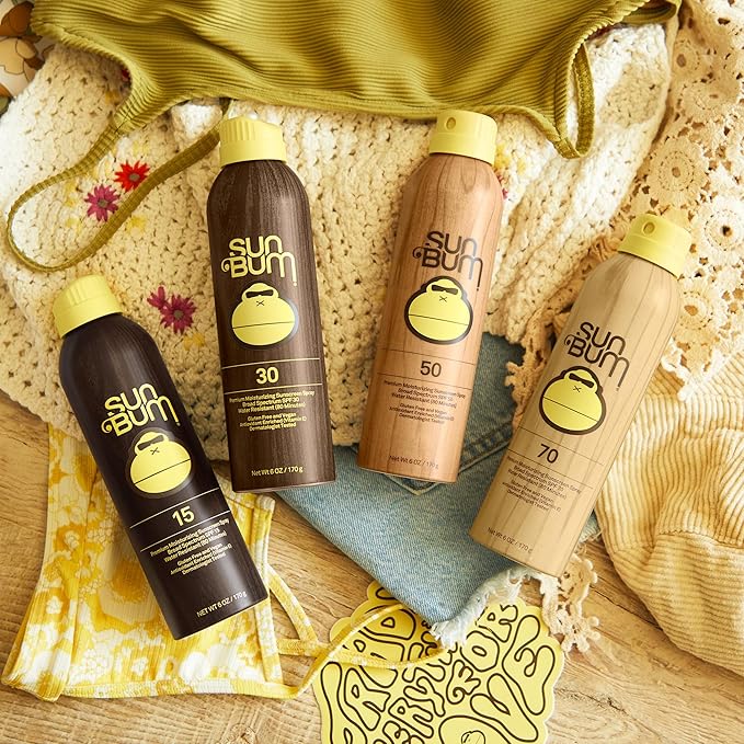 Sun Bum Original SPF 30 Sunscreen Body Spray - Broad Spectrum Moisturizing Sunscreen with Vitamin E - Hawaii 104 Act Compliant (Made without Octinoxate & Oxybenzone) - 6 oz