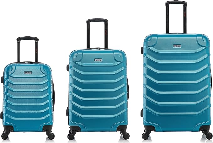 InUSA ENDURANCE Luggage with Spinner Wheels | Spacious Durable Lightweight Hardshell Suitcase, Travel Sets with Handle and Trolley | (20in, 24in, 28in) 3 Piece Luggage Set | Teal