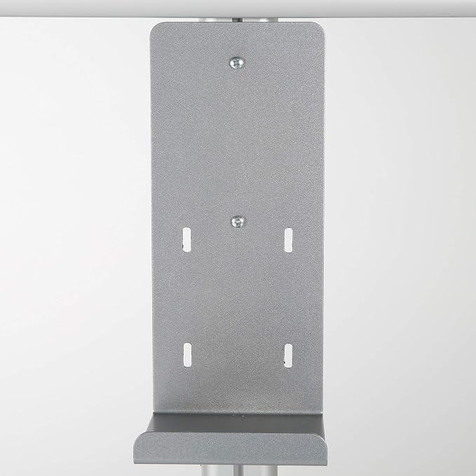 M&T Displays Floor Stand Universal Holder for Liquid/Lotion Soap or Hand Sanitizing Products, Face Mask, Disposable Glove, Facial Tissue with 11x17 Inch Opti Snap Frame Message Sign Post