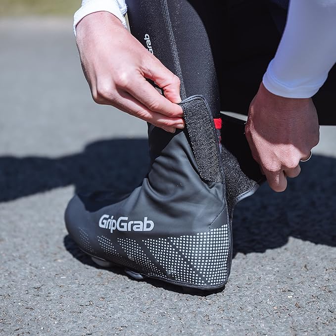 GripGrab Ride Waterproof Road Bike Cycling Overshoes Thin Windproof Adjustable Bicycle Rain Protection Shoe Covers