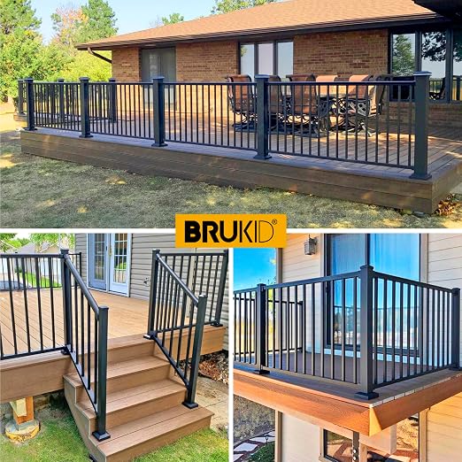 1.5" Post Base Cover, Split Type Post Skirt, for Indoor/Outdoor Iron Deck Railing, Stair Post Base Decorative Post Covers Skirt (1Pack-Black)