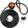 Heavy Duty Adjustable Cable Lock - 10' x 1/2" Security Cable with Dual Cinch, 4 Keys, All-Weather Protection for RV, Kayaks, Grill, Trail Cameras, Bike & Outdoor Gear