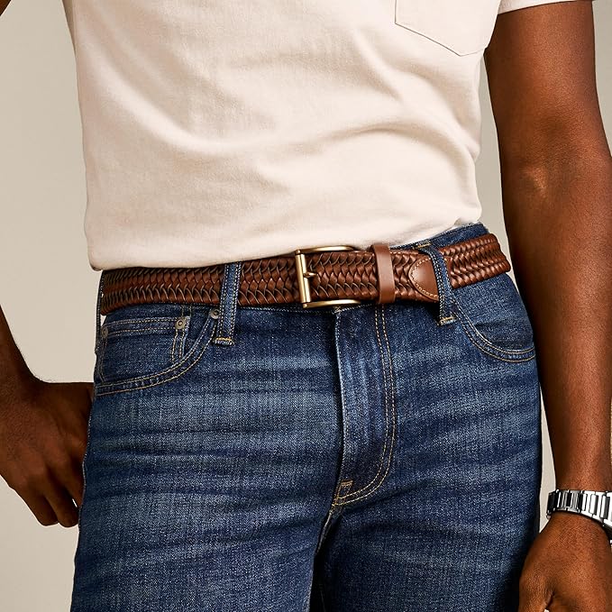 Fossil Brown Leather Belt for Men