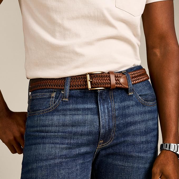 Fossil Brown Leather Belt for Men