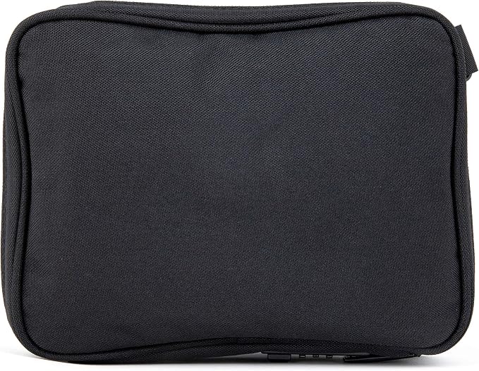 DIME BAGS Lockable Odor Sealing Padded Pouch, 3-Digit Combo Lock & Hidden Storage Pocket, Carbon Lined Scent Protection Boss