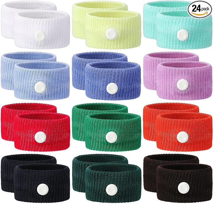 Zhanmai 12 Pairs Motion Sickness Bands for Kids Adults Nausea Wristbands Colorful Nausea Relief Bracelet for Car Sickness Pregnancy Ride Sea Flying Travel(Multicolor)