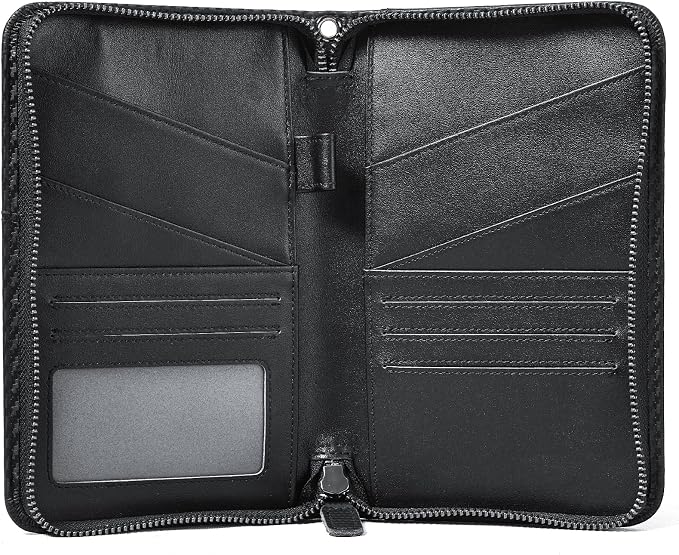Polare Full Grain Leather Passport Holder Cover Case for Men and Women RFID Blocking Family Travel Wallet Holds 6 Passports