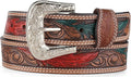 F&L CLASSIC mens Western full grain Leather belt Strap w/Snaps for Interchangeable Buckles, USA,