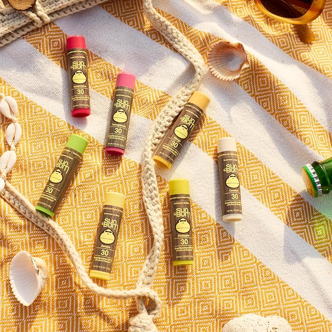Sun Bum SPF 30 Sunscreen Coconut Lip Balm - Moisturizing Aloe Vera and Vitamin E - Vegan and Cruelty Free - Broad Spectrum UVA/UVB Lip Protection - 0.15 oz Stick,(Pack of 2)
