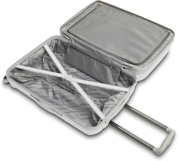 American Tourister Stratum 2.0 Expandable Hardside Luggage with Spinner Wheels, Carry-On, White