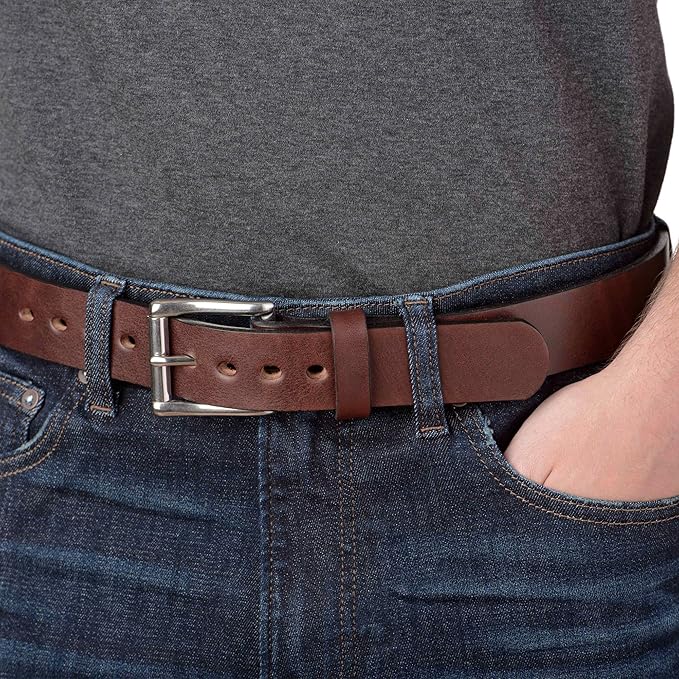 Bullhide Belts, Non Stitched Mens Leather Belt for Work, CCW Carry, 1.50" Wide, USA Made