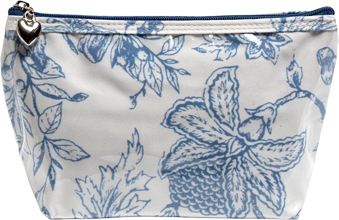 Jacaranda Living Small Cosmetic Bag - Water-Resistant, PVC-Lined - Pineapple Garden