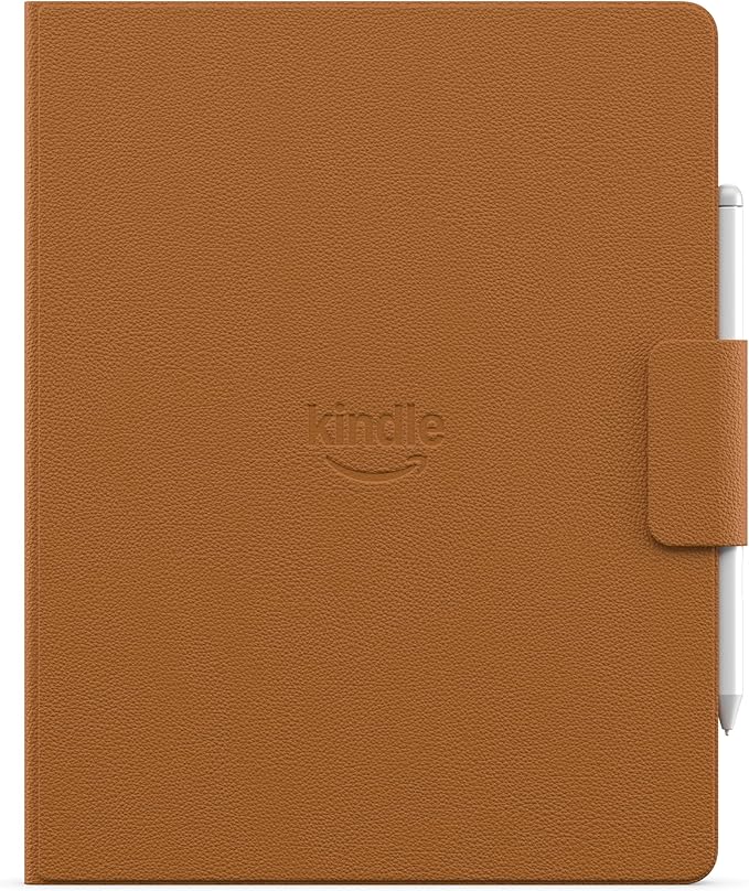 Introducing Amazon Kindle Scribe Executive Folio Cover with Magnetic Attach, Sleek Protective Case - Premium Leather