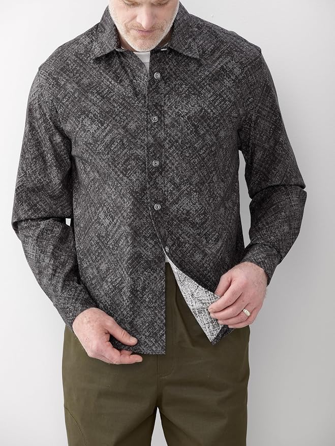 Silverts Men’s Adaptive Clothing Magnetic Button Dress Shirt, Assisted Dressing Top for Elderly, Nursing Home & Rehab Wear