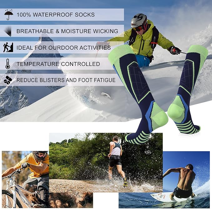 RANDY SUN Waterproof Breathable Knee High Kayaking Hunting Fishing Socks