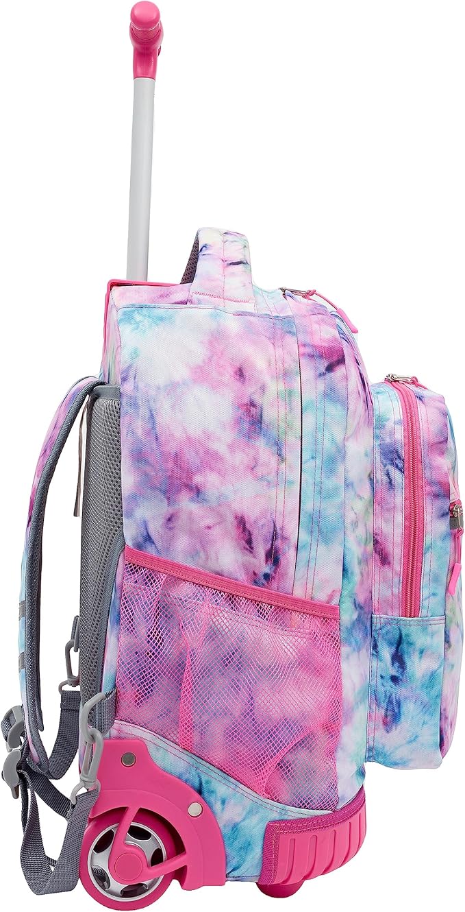 Travelers Club 18" Rolling Backpack with Shoulder Straps, Tye Dye