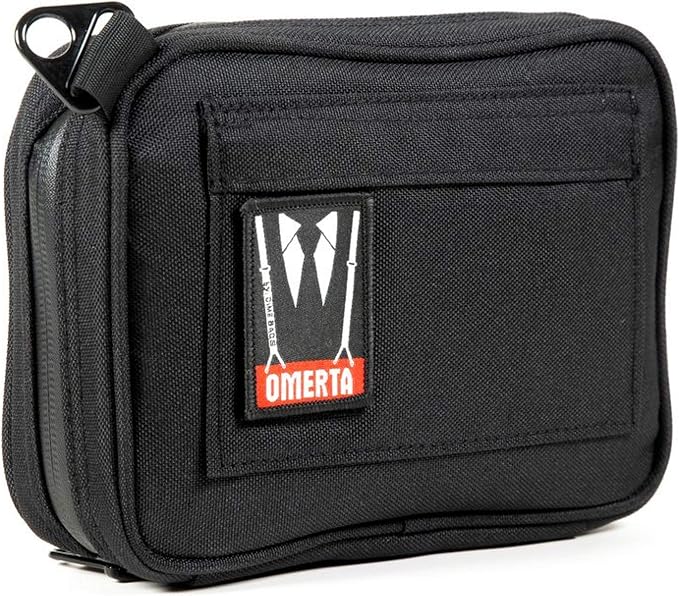DIME BAGS Odor Sealing Padded Pouch, Carbon-Lined Smell Blocking Bag with Protective Interior for Glass & Gear, Water-Resistant Exterior, Low-Profile & Discreet (8 Inch, Black)