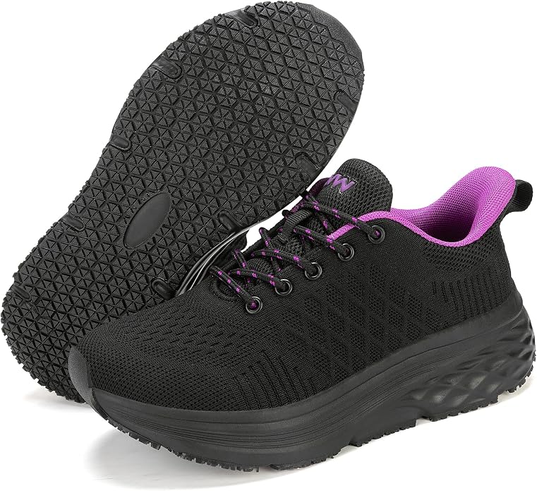 AVW Womens Non Slip Work Shoes Water Resistant Walking Sneakers Food Service Chef Kitchen Shoes