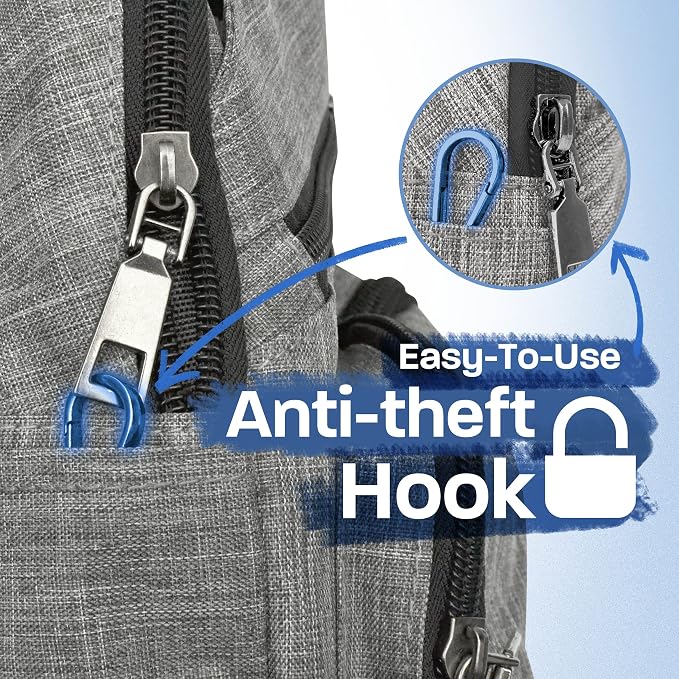 Nupouch Anti-Theft Daypack: Anti Theft Crossbody Bag, Lightweight for Travel, Hiking, or Everyday Pickpocket Protection
