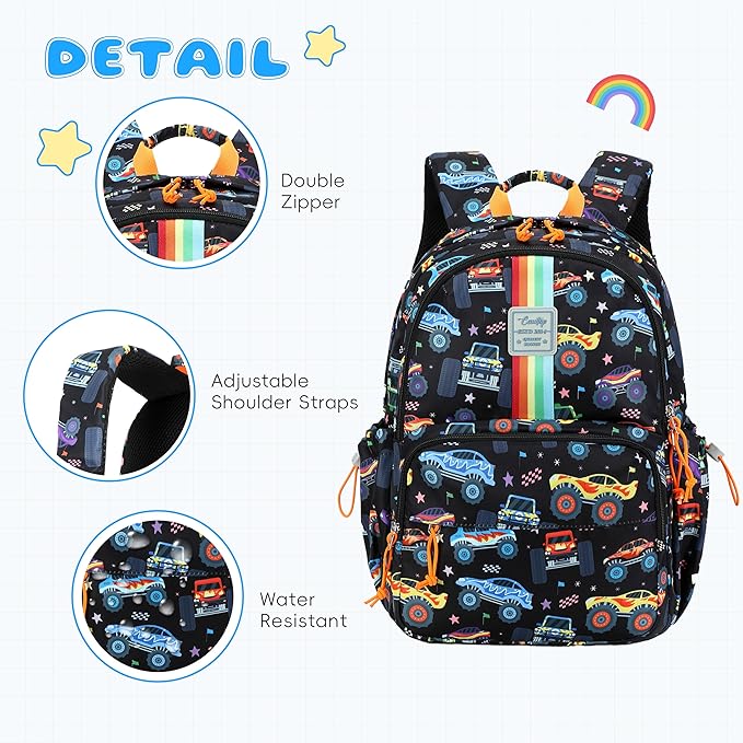 CAMTOP Preschool Backpack for Kids Boys Girls Toddler Backpack Kindergarten School Bookbags with Lunch Pocket for Age 3-8
