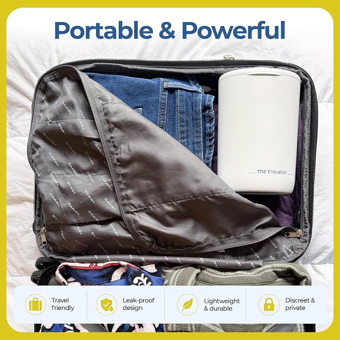 The Traveler Portable Travel Bidet | Mounts to Any Toilet | Compact Hygiene Kit for Hotels, Cruises &