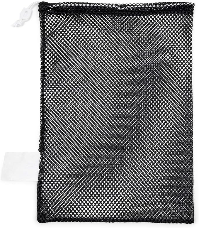 Champion Sports Mesh Equipment Bag – Heavy-Duty Nylon Drawstring Bag with Lock & ID Tag, Breathable Storage Sack for Balls, Swim Gear, Laundry & Toys, Multiple Sizes & Colors