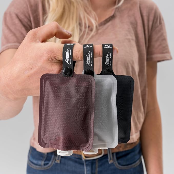 Matador Toiletry Bottles - 3 OZ Travel Bottles for Toiletries; TSA Approved Toiletry Pouches with Labels; Refillable Travel Pouch; Containers for Creams, Gels, Pastes, and Liquids