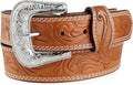 F&L CLASSIC mens Western full grain Leather belt Strap w/Snaps for Interchangeable Buckles, USA,
