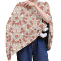 Seejoy Multi-use Nursing Cover for Breastfeeding, 360°Full Coverage Nursing Poncho, Rayon Soft & Breathable Breastfeeding Cover up (Smooth Rayon, Floral Leaf)