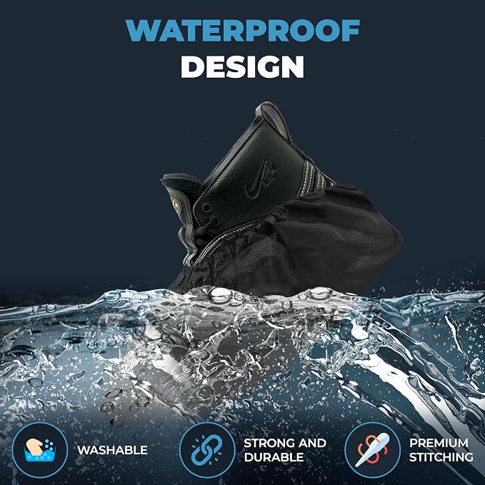 Blue Shoe Guys Reusable Waterproof Shoe Covers – 4 Pack (2 Pairs) – Rain Boot Covers for Men & Women – Durable, Washable, Non-Slip Overshoes for Indoor & Outdoor Protection