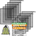 10 PCs Small Net Bag – 11.8x7.48" Nylon Mesh Bags With Drawstring – Lightweight, Breathable, Reusable Storage for Travel, Gym, Swimwear, Laundry, Sports, Beach Gear, Camping & Daily Organization