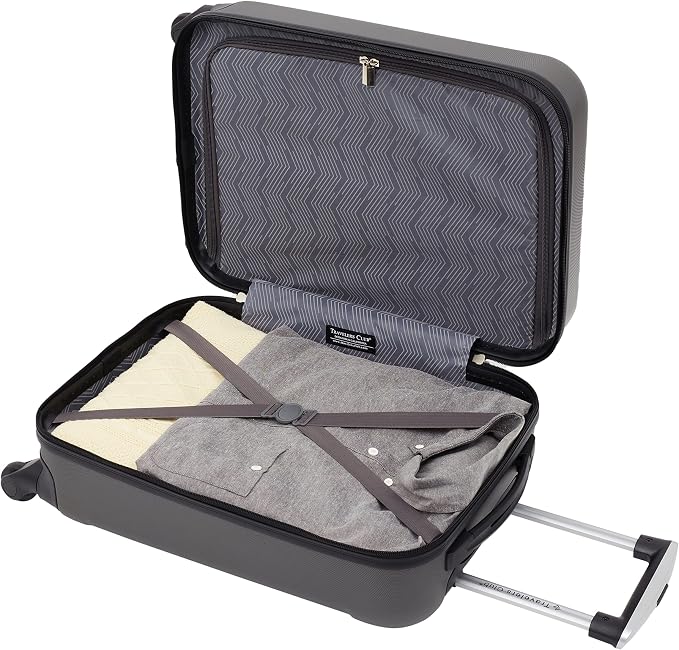 Travelers Club Cosmo Luggage, Charcoal Grey - 20 Inch, 20-Inch