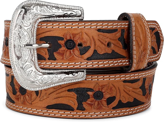 F&L CLASSIC mens Western full grain Leather belt Strap w/Snaps for Interchangeable Buckles, USA,