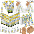 Leelosp 50 Sets Capri Lemon Hand Cream and Lip Balm Nail File Gift Bulk Summer Italian Lemon Party Favors Wedding Favor for Guest Travel Size Hand Lotion Lip Balm Gifts Set Bridal Baby Shower