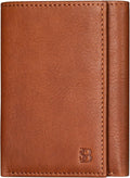 SERMAN BRANDS Trifold Wallet for Men - RFID Blocking Full Grain Leather, 11 Card Slots & ID Window, Slim Everyday Carry, Durable Stitching, Gift for Him