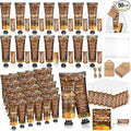 50 Sets 200 Pcs Baby Shower Hand Lotion and Lip Balm Gift Theme Baby Shower Party Favors Travel Size Hand Lotion and Lip Balm Bulk with Organza Bags Tags(Rustic Pumpkin)
