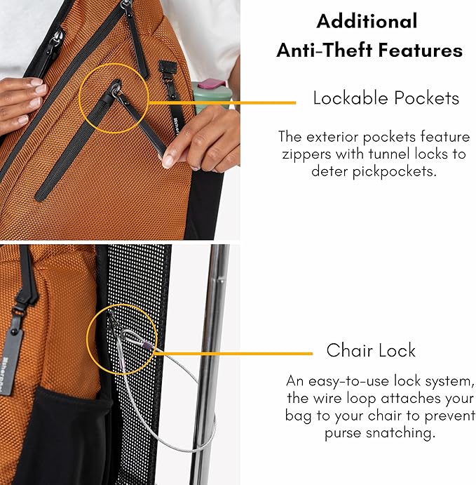 Sherpani Esprit, Anti Theft Sling Bag, Right-Handed Sling Purse, 10L Travel Bag, Crossbody Backpack, Travel Gift, Fits 10 Inch Tablet (Straw Signature)