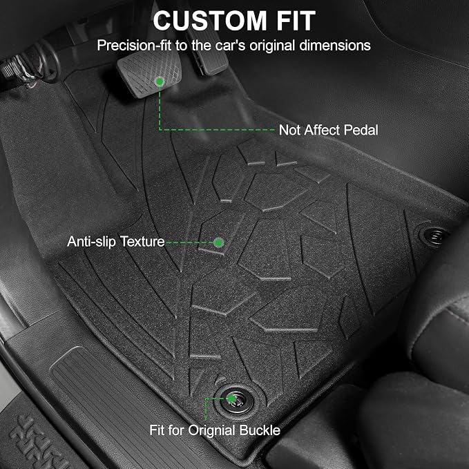 Floor Mats for Honda Passport 2026, TPE All Weather Durable Floor Liners Door Sill Guards for Passport Accessories