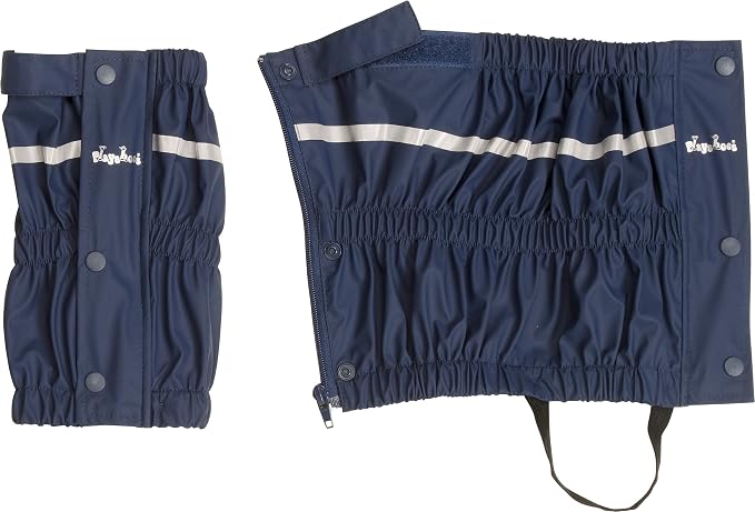 Playshoes Kids Waterproof Protective Rain Gaiter Leggings (92-98 Medium, Navy)