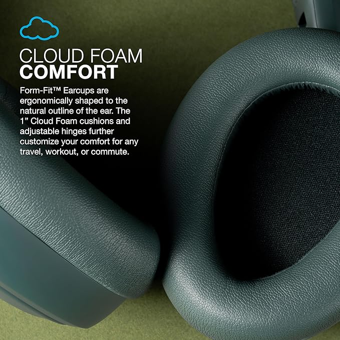 JLab JBuds Lux ANC Over Ear Headphones Bundle with JBuds Mini True Wireless Earbuds, Active Noise Cancelling, Bluetooth multipoint, Sage
