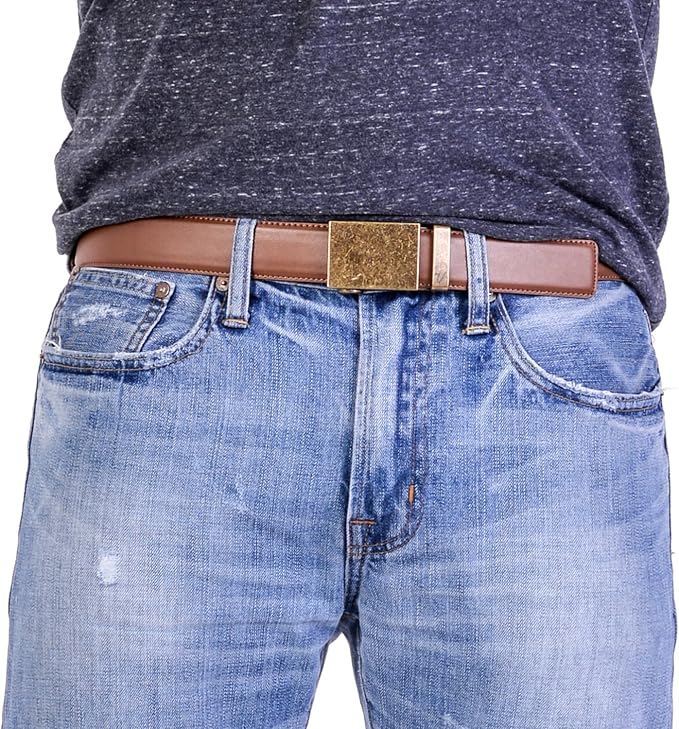 Mission Belt Men's Leather Ratchet Belt, 40mm Metal Collection
