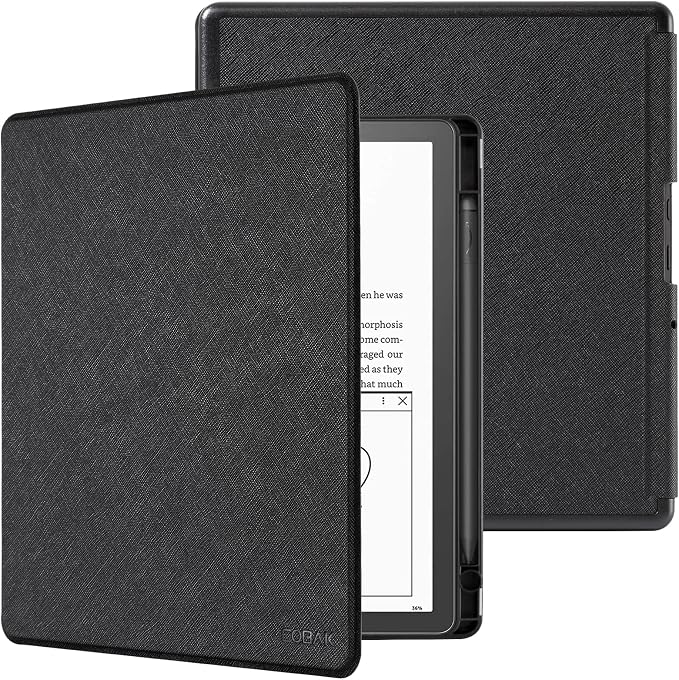 CoBak Case for Kindle Scribe - All New PU Leather Cover with Auto Sleep Wake Feature for Kindle Scribe 10.2" 2022 & 2024 Released with Pen Holder