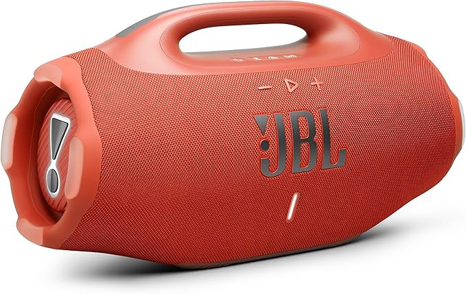 JBL Boombox 4 - Most Powerful JBL Portable Waterproof Speaker with Massive JBL Pro Sound, Up to 34 Hours of Playtime, & Multi-Speaker Connection by Auracast™ (Orange)