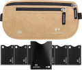 Travel Money Belt - RFID Blocking Hidden Wallet with 7 RFID Sleeves