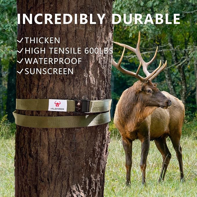 1" x 6.6' Trail Cam Strap,Game Camera Straps,Trail Camera mounting Straps,1800 lbs,Heavy-Duty,Tree Belts,Durable Nylon Fiber,Long-Lasting Alloy Buckle,Pack of 2