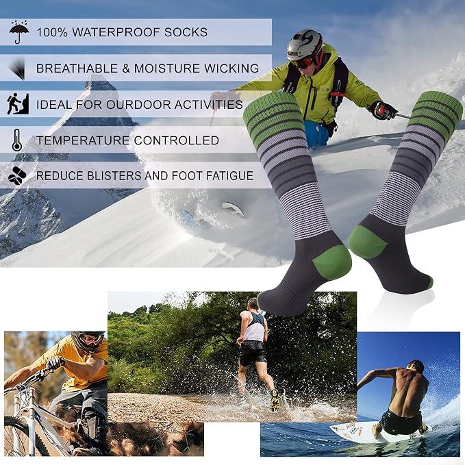 RANDY SUN Waterproof Breathable Knee High Kayaking Hunting Fishing Socks