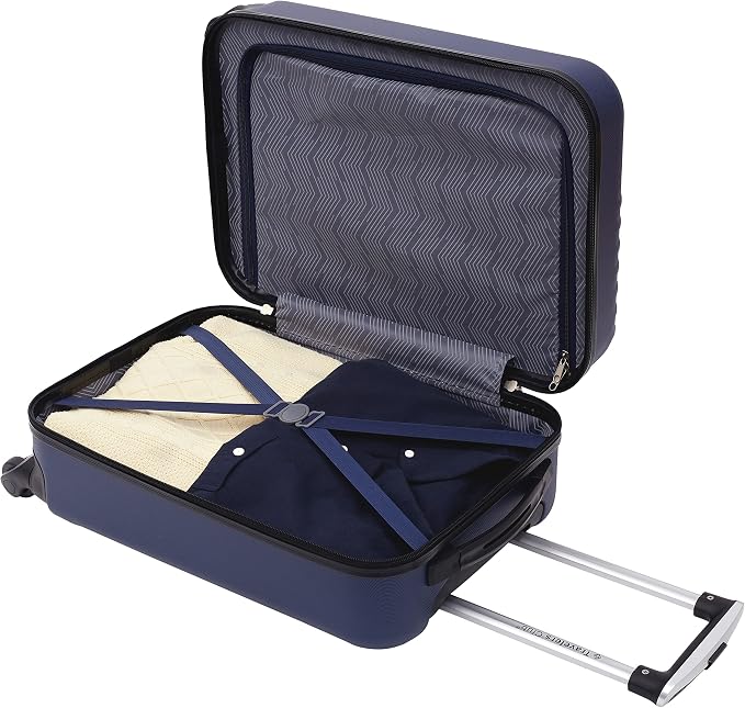 Travelers Club Cosmo Luggage, Navy Blue - 20 Inch, 20-Inch