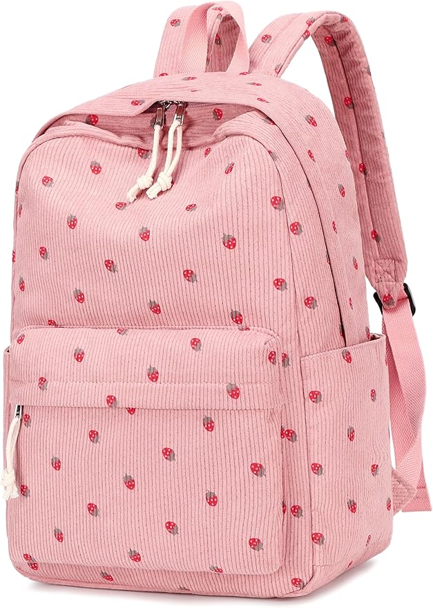 Bluboon School Backpack for Teen Girls Bookbags Elementary High School Corduroy Laptop Bags Women Travel Daypacks
